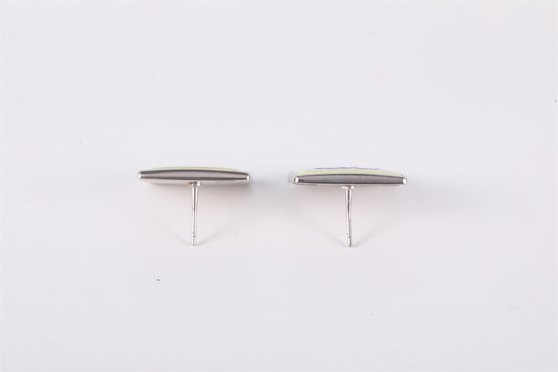 CHANEL(香奈兒)  合金 21B 方塊雙C 耳釘-2