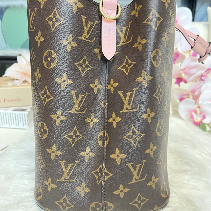 LV路易威登Neonoe 老花粉色水桶肩背包-3