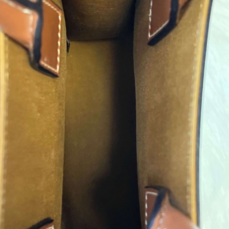 Celine 凱旋門琴譜托特包mini棕色老花 斜背包-8