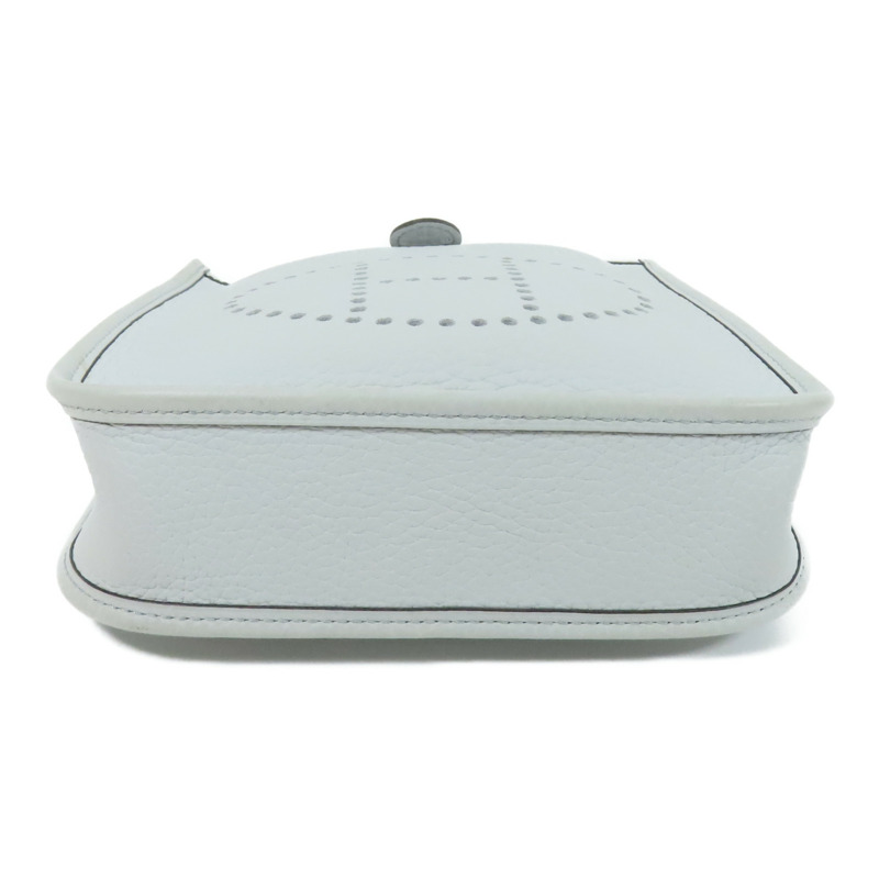 HERMES Clemence皮革Evelyne TPM金扣肩背袋Bleu Pale-3