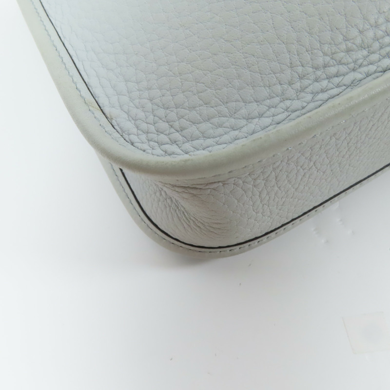 HERMES Clemence皮革Evelyne TPM金扣肩背袋Bleu Pale-5