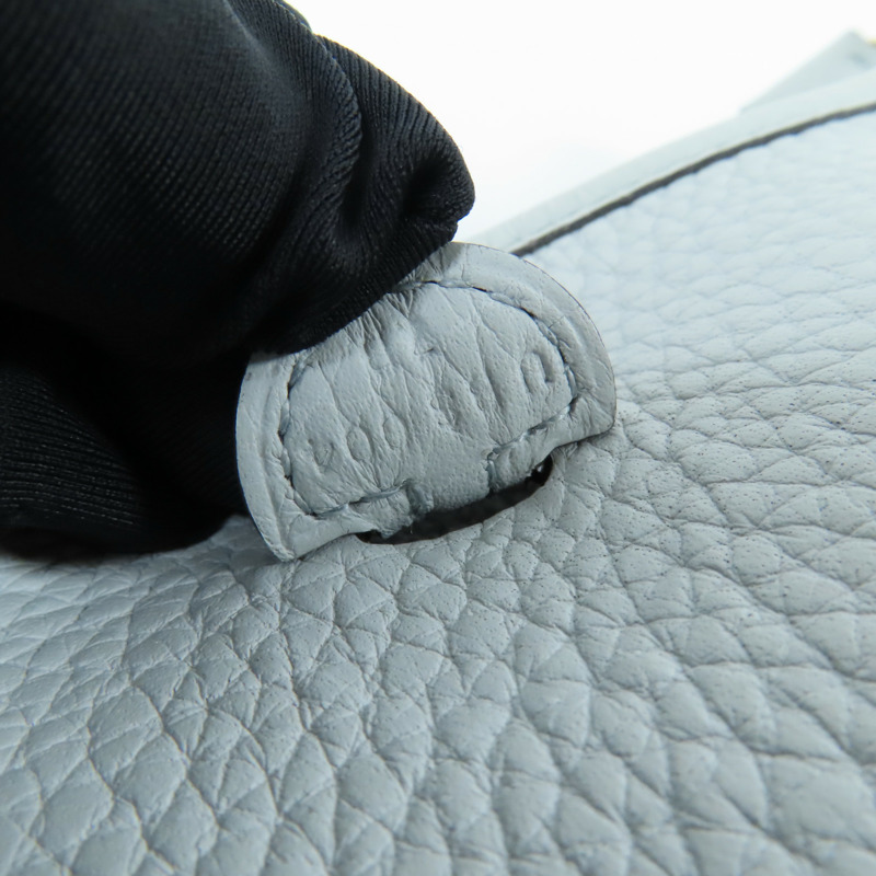 HERMES Clemence皮革Evelyne TPM金扣肩背袋Bleu Pale-15