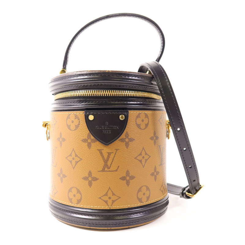 LOUIS VUITTON Monogram Reverse Cannes金扣手挽肩背兩用袋-0