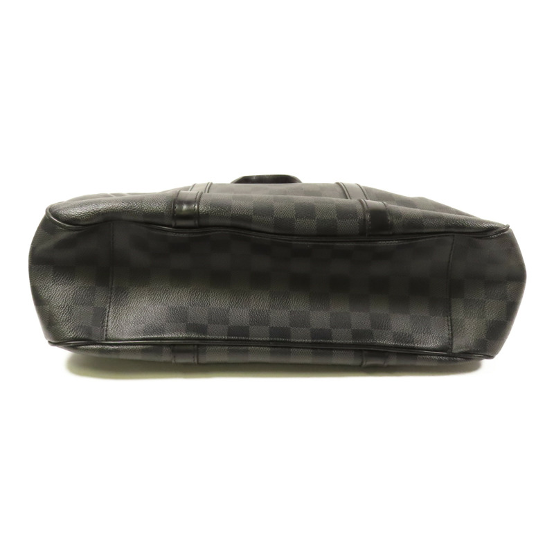 LOUIS VUITTON Damier Graphite Tadao MM銀扣手挽肩背兩用袋-3