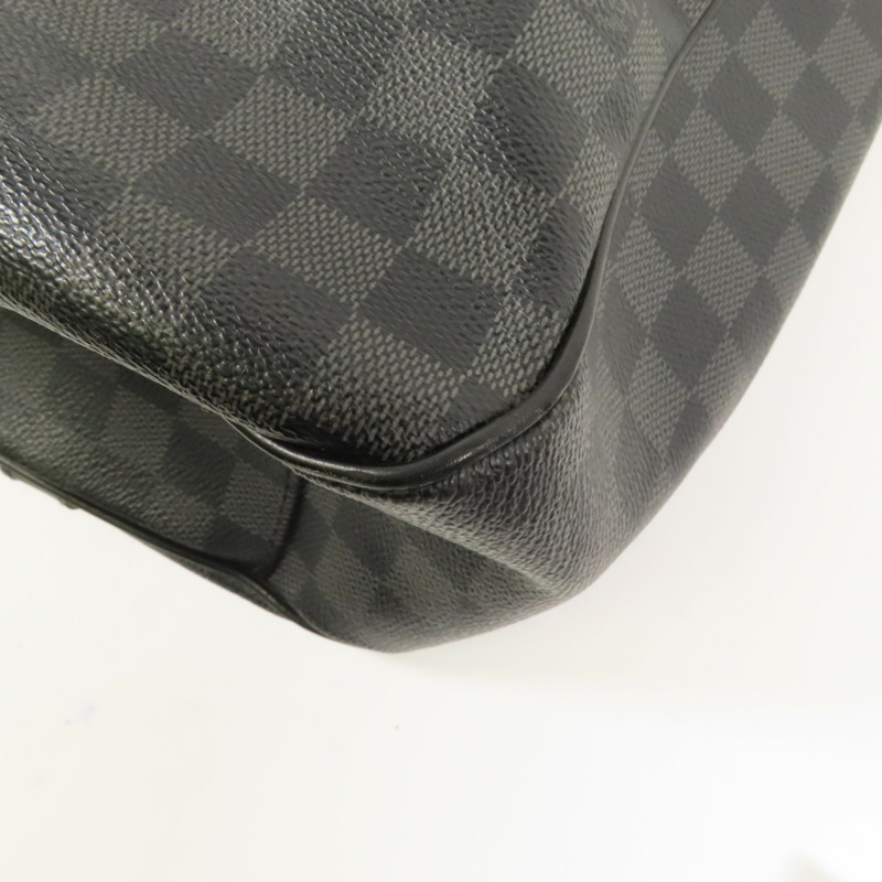 LOUIS VUITTON Damier Graphite Tadao MM銀扣手挽肩背兩用袋-12