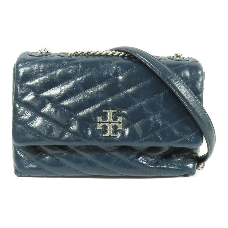 Tory Burch 牛皮皮革Kira Chevron銀扣鏈帶肩背袋-0