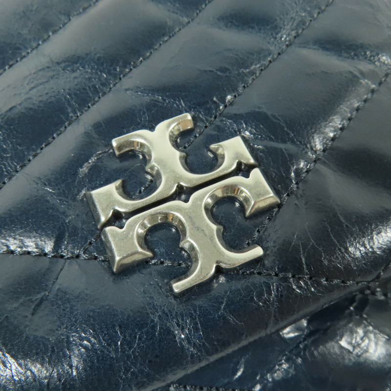 Tory Burch 牛皮皮革Kira Chevron銀扣鏈帶肩背袋-7