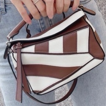 【LOEWE Mini Puzzle咖+白色幾何包】-0