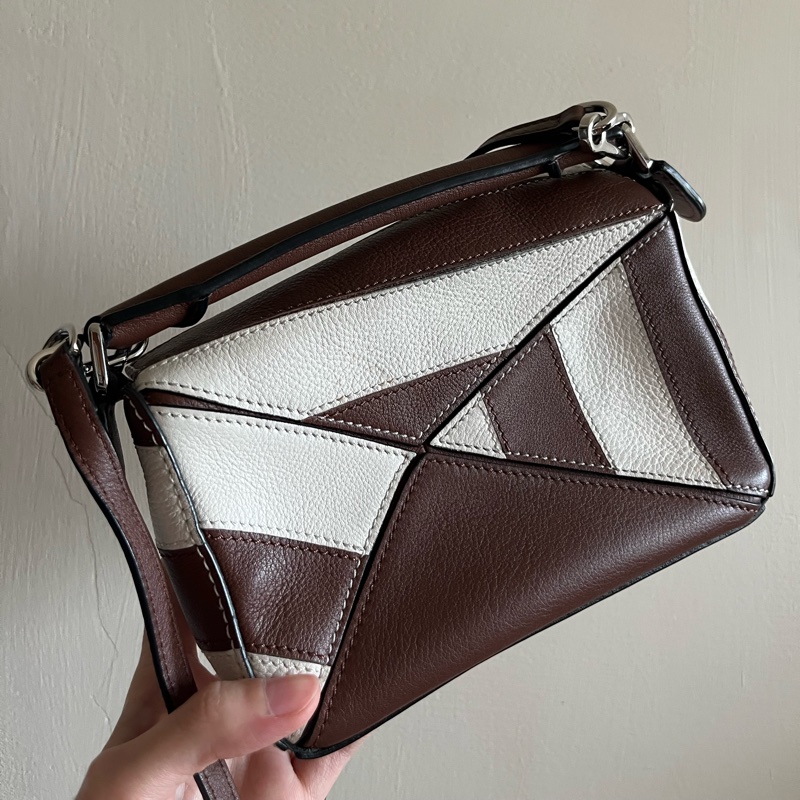 【LOEWE Mini Puzzle咖+白色幾何包】-7