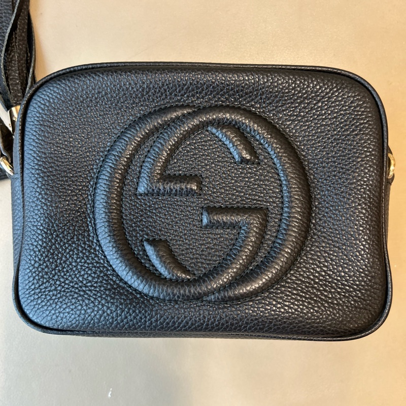 Gucci 流蘇相機包黑色-1