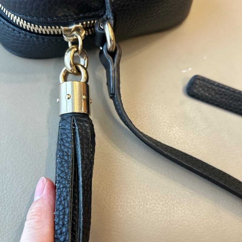 Gucci 流蘇相機包黑色-15