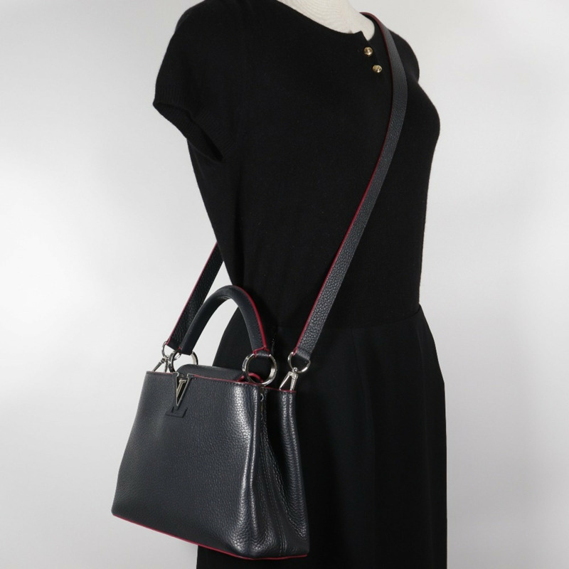 Louis Vuitton Capusines BB 手提包 Parnassus M94517 x Taurillon 皮革 鈷藍色/紫紅色 2014 海軍藍/粉紅色 TR1124 雙向翻蓋 Capusine 女款-17
