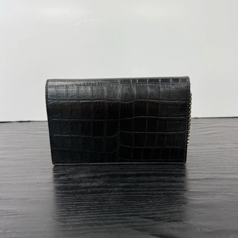 BALENCIAGA 黑金機車WOC肩背斜背包 21*13*3 99新配件塵袋-5