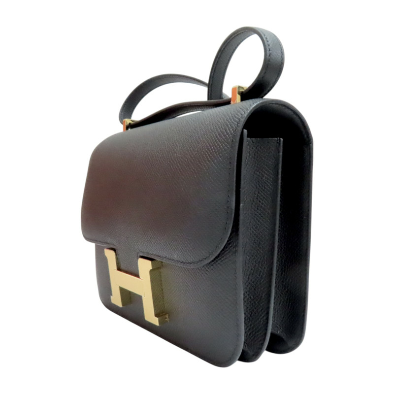 黑色 Epsom 牛皮 Constance 19 康康包 肩背包 K刻 金扣【HERMES 愛馬仕】 K刻/AS/291/US-2