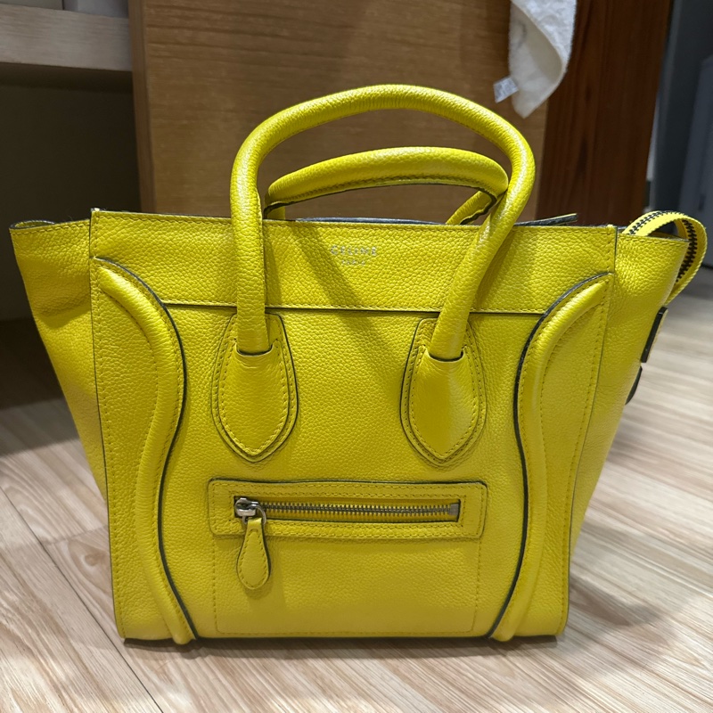 Celine micro luggage 黃 冏包-0