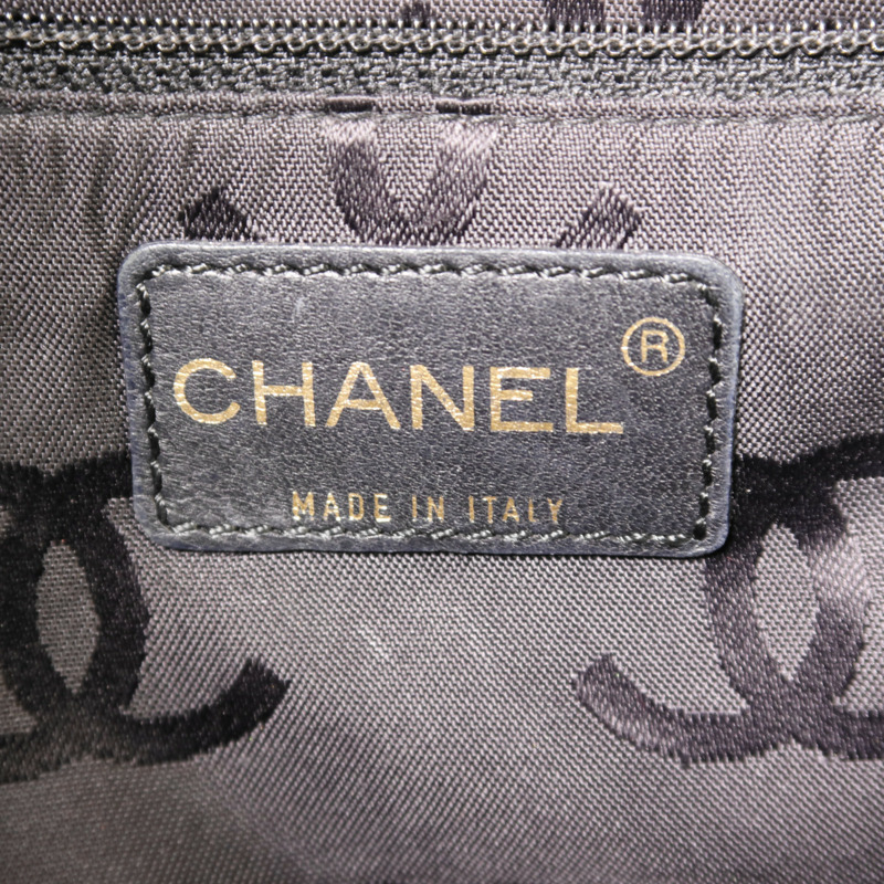 CHANEL 羊皮皮革Vintage Chain Shoulder金扣鏈帶肩背袋-5