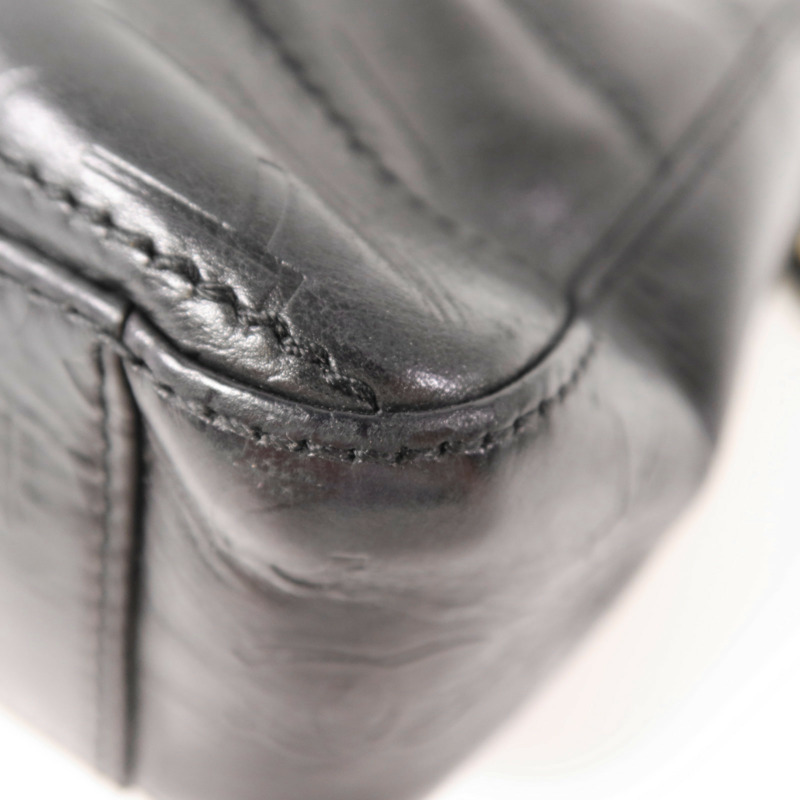 CHANEL 羊皮皮革Vintage Chain Shoulder金扣鏈帶肩背袋-10