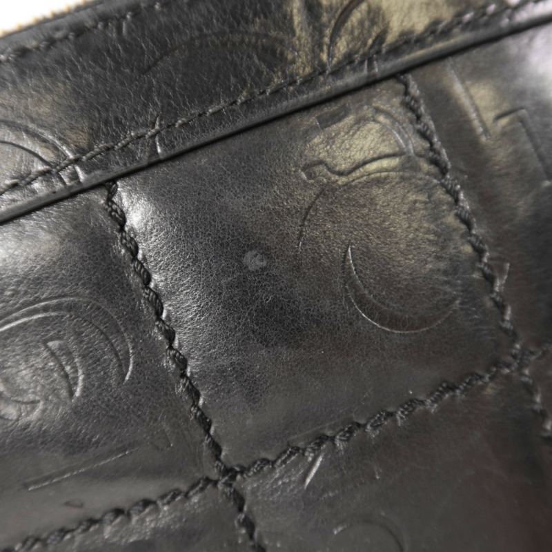 CHANEL 羊皮皮革Vintage Chain Shoulder金扣鏈帶肩背袋-12