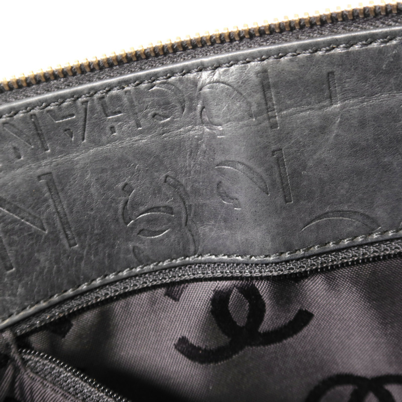 CHANEL 羊皮皮革Vintage Chain Shoulder金扣鏈帶肩背袋-14