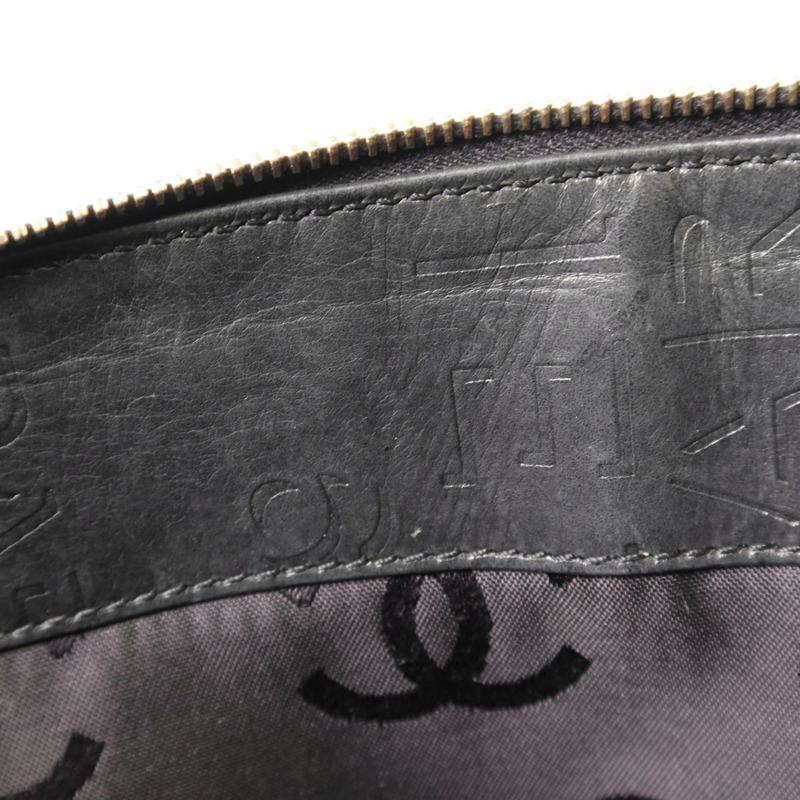 CHANEL 羊皮皮革Vintage Chain Shoulder金扣鏈帶肩背袋-15