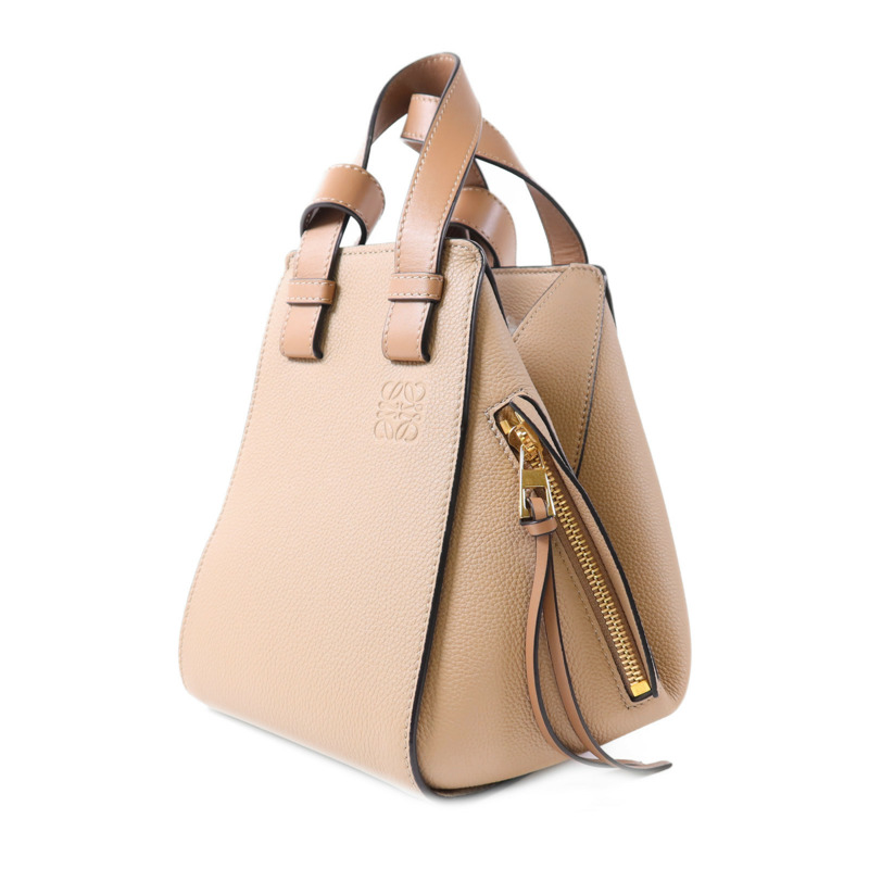 LOEWE 牛皮皮革Hammock Mini金扣手挽肩背兩用袋-2