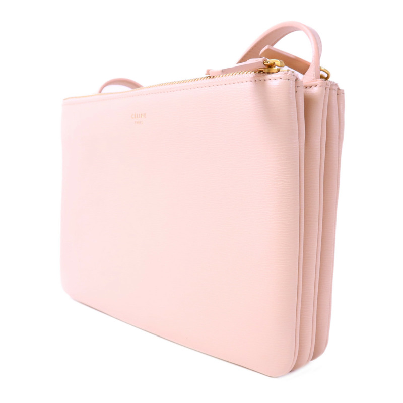 CELINE 牛皮皮革Trio金扣肩背袋-2