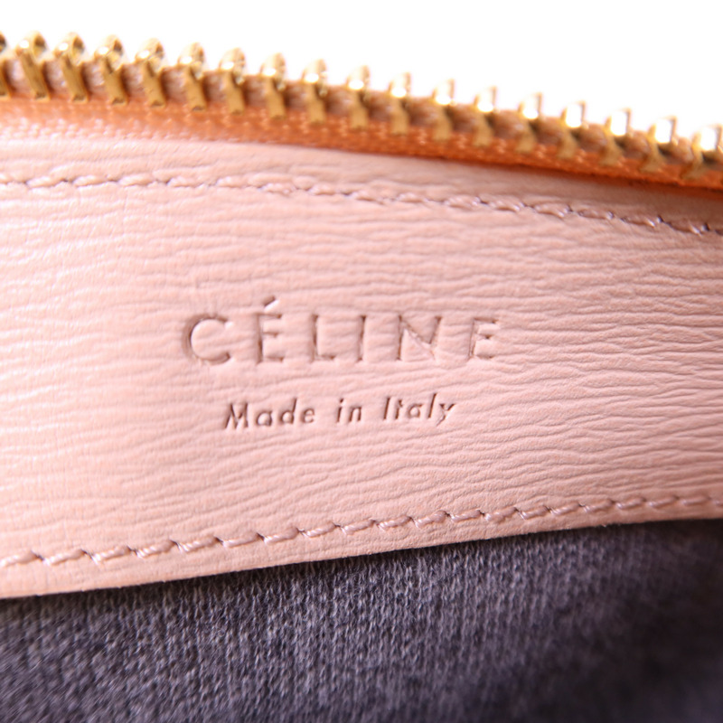 CELINE 牛皮皮革Trio金扣肩背袋-5