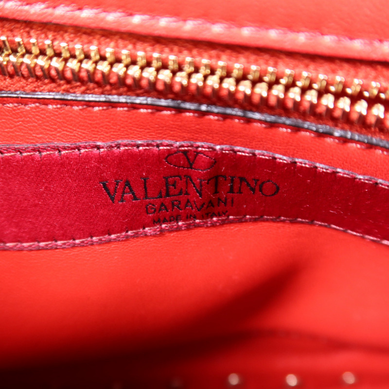 Valentino 牛皮皮革Garavani Rockstud金扣手挽肩背兩用袋-5