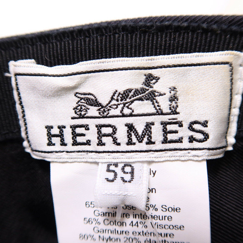 HERMES 棉質Nevada Quarterb'H Cap帽子-5