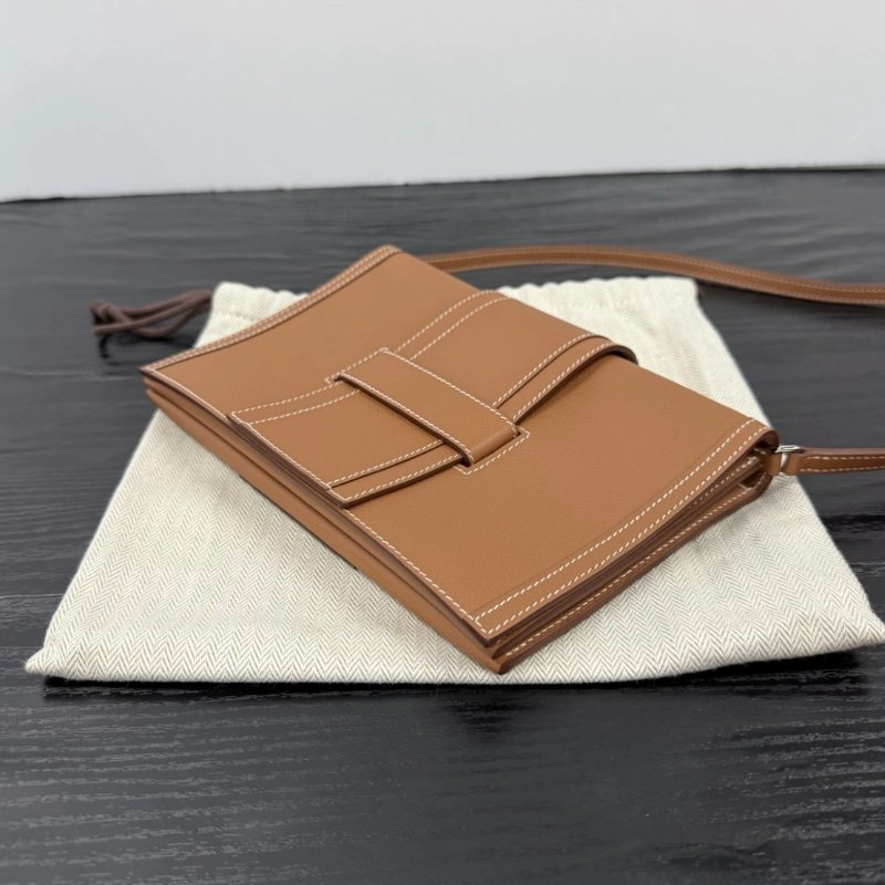 HERMES 金棕銀扣 H Passant手拿斜背包 21*14*3 99新配件盒子塵袋-2