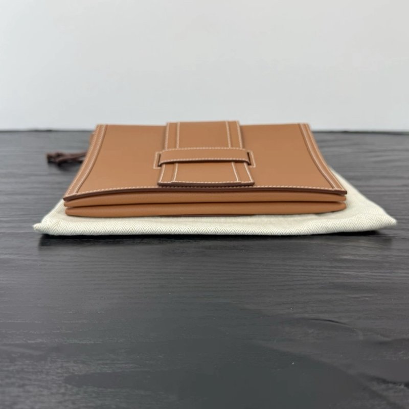 HERMES 金棕銀扣 H Passant手拿斜背包 21*14*3 99新配件盒子塵袋-3