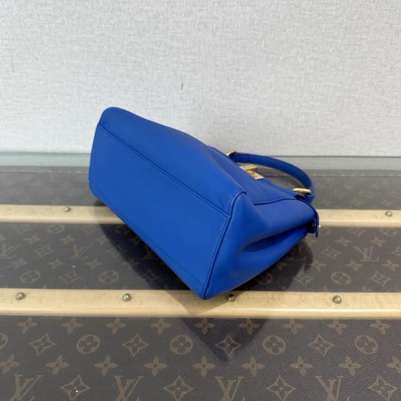 FENDI 藍色金扣 Peekaboo手提肩背斜背包 23*17*10 99新配件塵袋-2