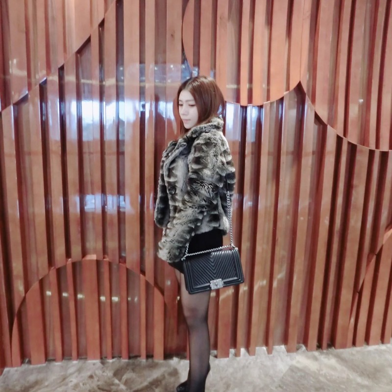 莉亞精品♡Chanel boy25炭灰銀釦-3