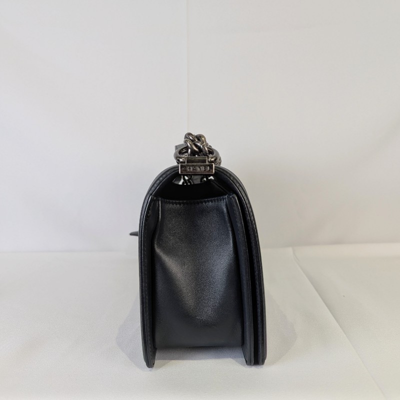 莉亞精品♡Chanel boy25炭灰銀釦-10