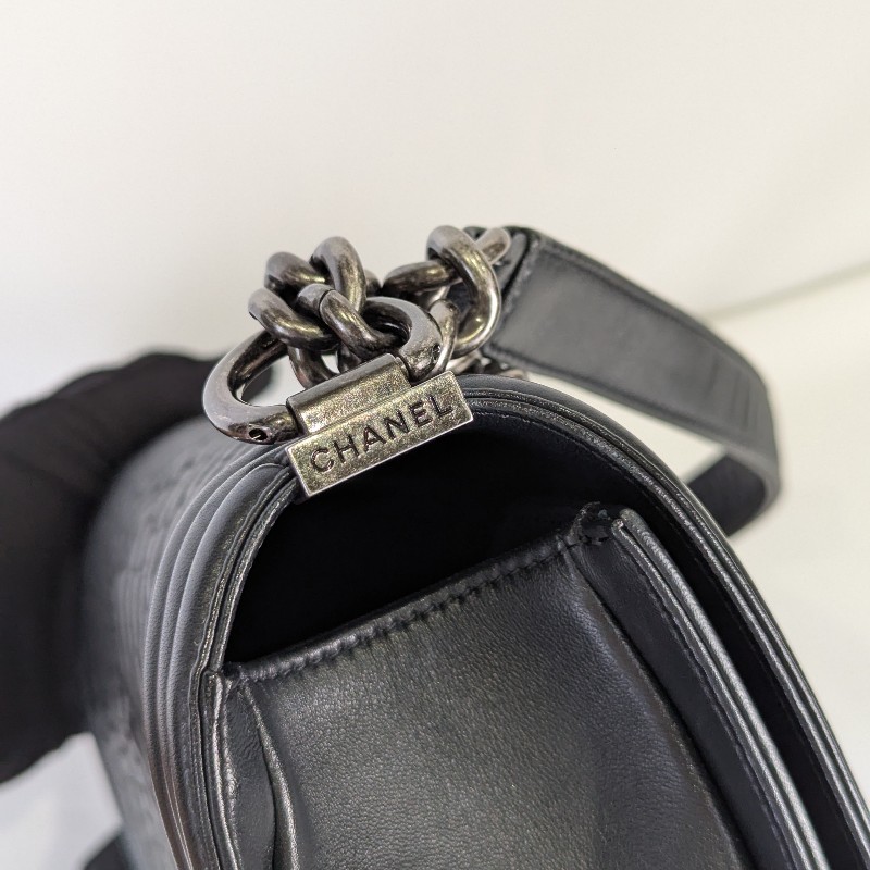 莉亞精品♡Chanel boy25炭灰銀釦-18