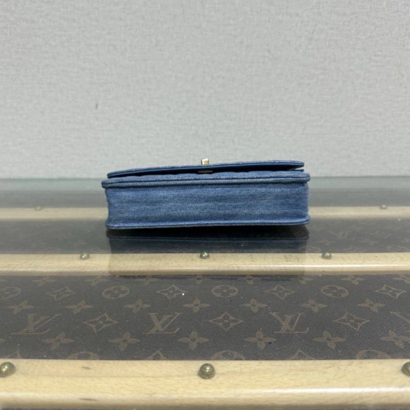 CHANEL 22C牛仔金球woc肩背斜背包 19*4.5*12 全新閒置配件盒子塵袋-2