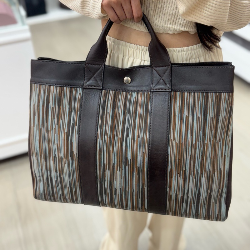 Hermès 羊切皮手提包-4