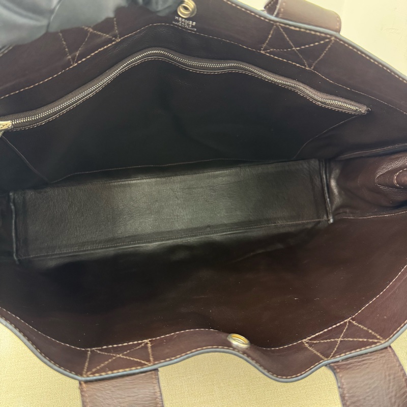 Hermès 羊切皮手提包-14