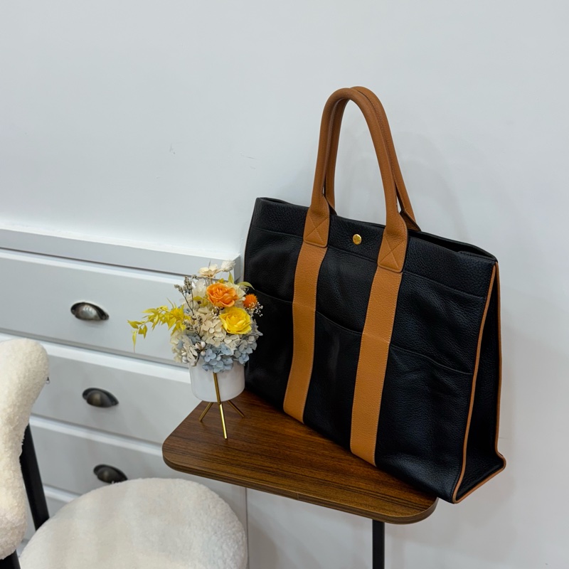 Hermès 皮革手提包-1