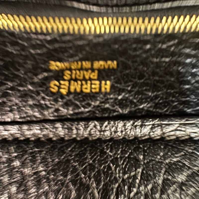 Hermès 皮革手提包-15
