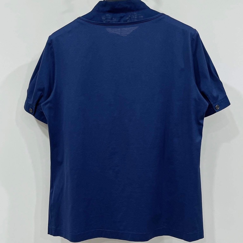 BURBERRY 倫敦 藍紫色滾邊拼接上衣-2