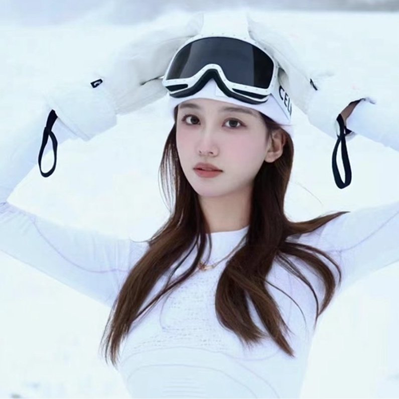 CELINE 白色鉚釘滑雪鏡 全新全配-0