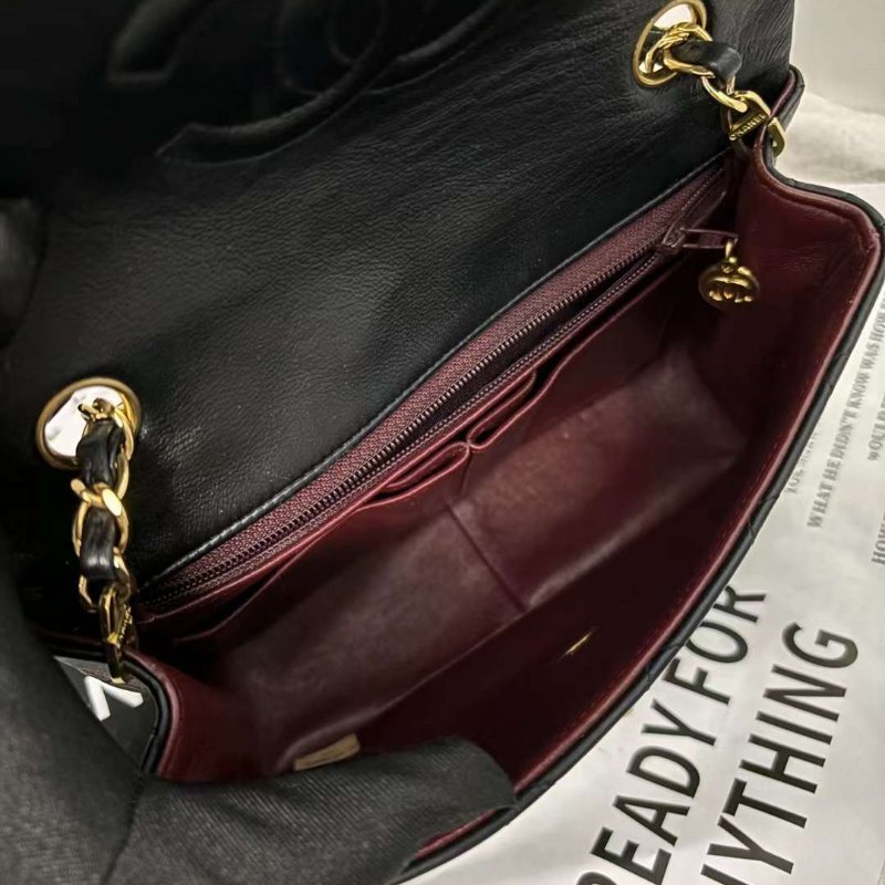 Chanel 羊皮方胖子20cm 卡標塵袋齊全 經典款值得擁有-3