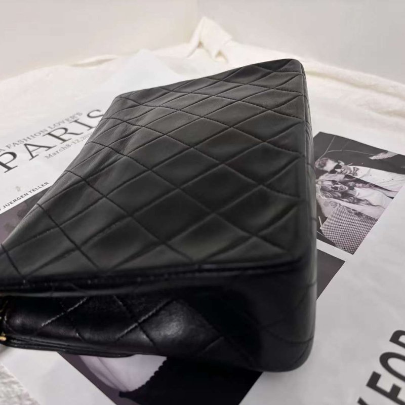 Chanel 羊皮方胖子20cm 卡標塵袋齊全 經典款值得擁有-4