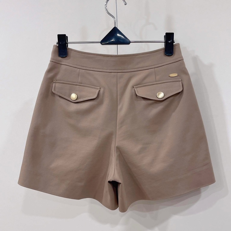 BURBERRY 藍標 金扣拉鏈短褲-1