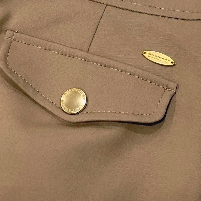 BURBERRY 藍標 金扣拉鏈短褲-6