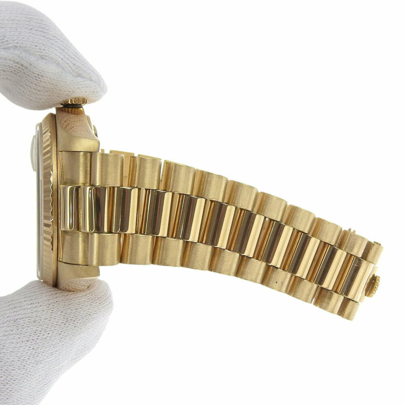 勞力士星期日曆型腕錶,3055 型機芯,18038LB,18K 黃金,1982 年,自動上鍊,模擬顯示,金色錶盤,男士-5