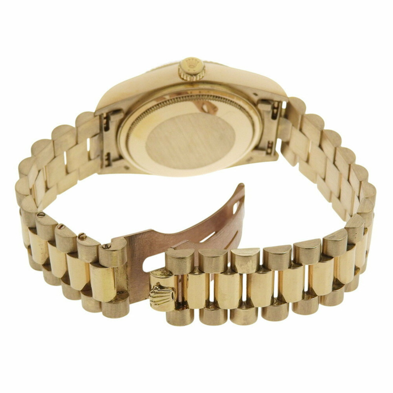 勞力士星期日曆型腕錶,3055 型機芯,18038LB,18K 黃金,1982 年,自動上鍊,模擬顯示,金色錶盤,男士-6