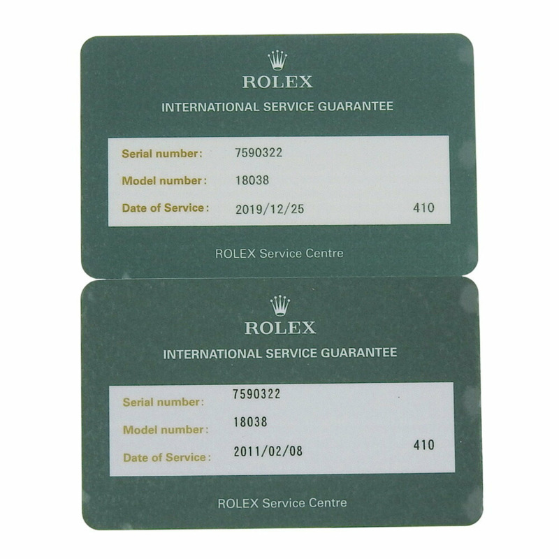 勞力士星期日曆型腕錶,3055 型機芯,18038LB,18K 黃金,1982 年,自動上鍊,模擬顯示,金色錶盤,男士-9