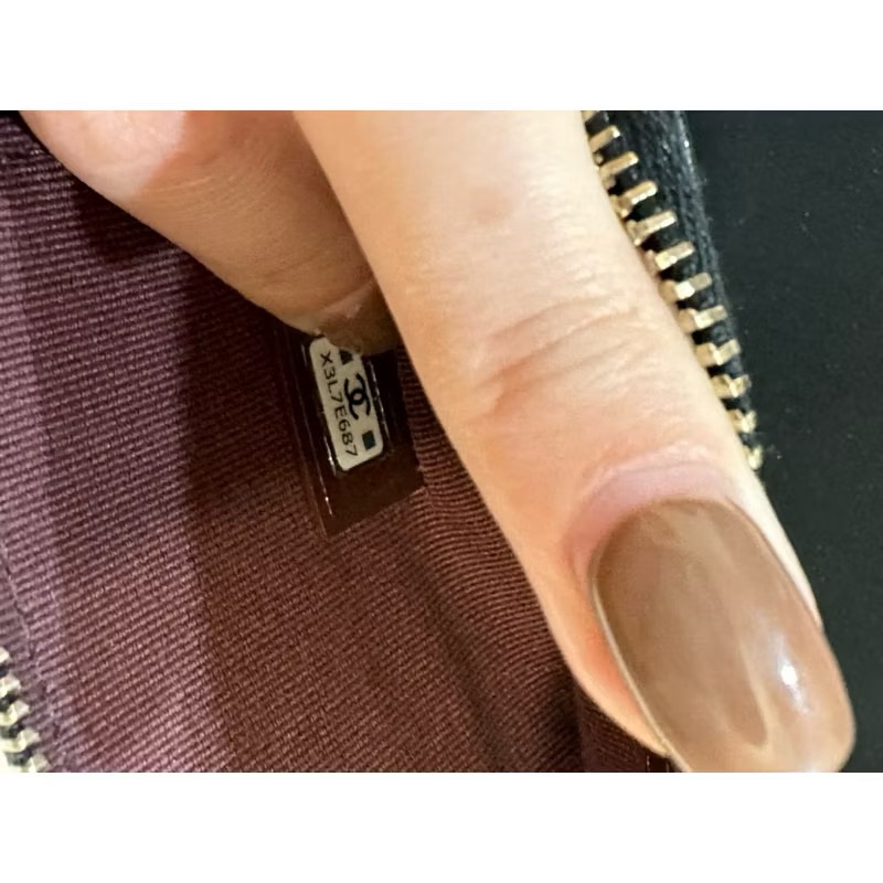 Chanel 吐司零錢包 卡夾 卡包 黑金荔枝-11